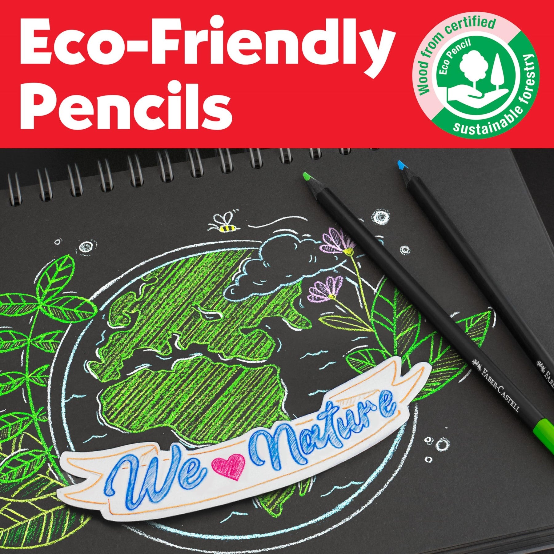 Faber-Castell Crayons métalliques Black Edition - Lot de 12