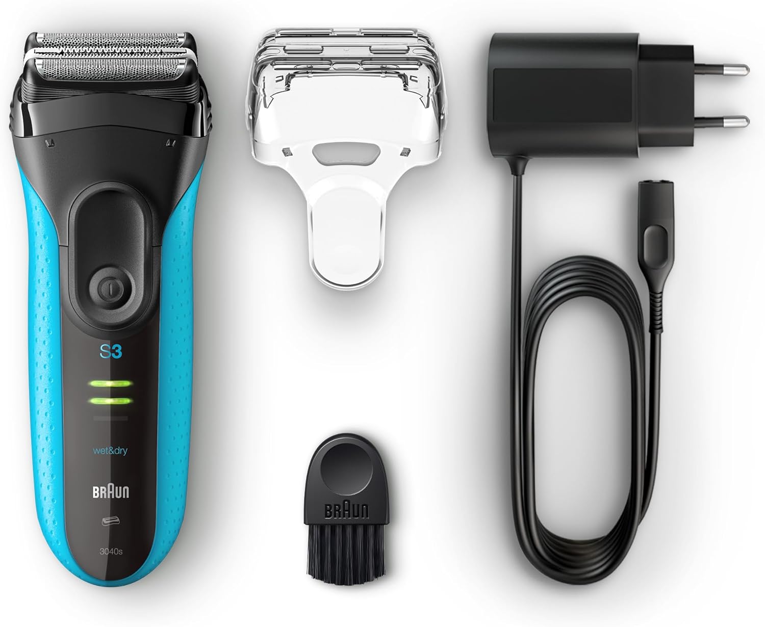 Braun Series 3 310s - Rasoir Électrique Homme Wet & Dry Rechargeable - 100 % Étanche - Bleu et Noir