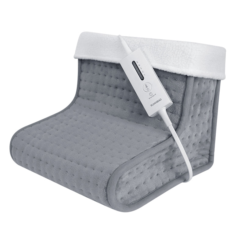 Ruianbao Tissu en Flanelle Super Doux, 30 x 30 x 26 cm, 1-5 Réglages de Température, Arrêt Automatique 90 min, Chauffage Rapide, Intérieur Amovible pour Lavage en Machine, Chauffe-Pieds 3D