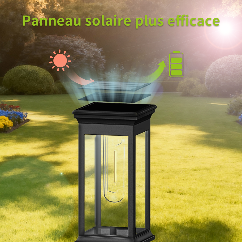 VIVREAL Lot de 4 piquets de terre carrés transparents à filament de tungstène, Promotion du Nouvel An, Meilleures idées cadeaux