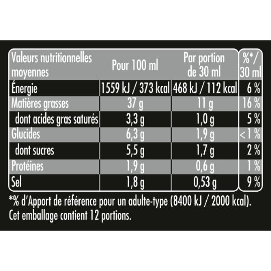 Maille Vinaigrette légère au soja avec graines de sésame grillées pour salade 360 ml