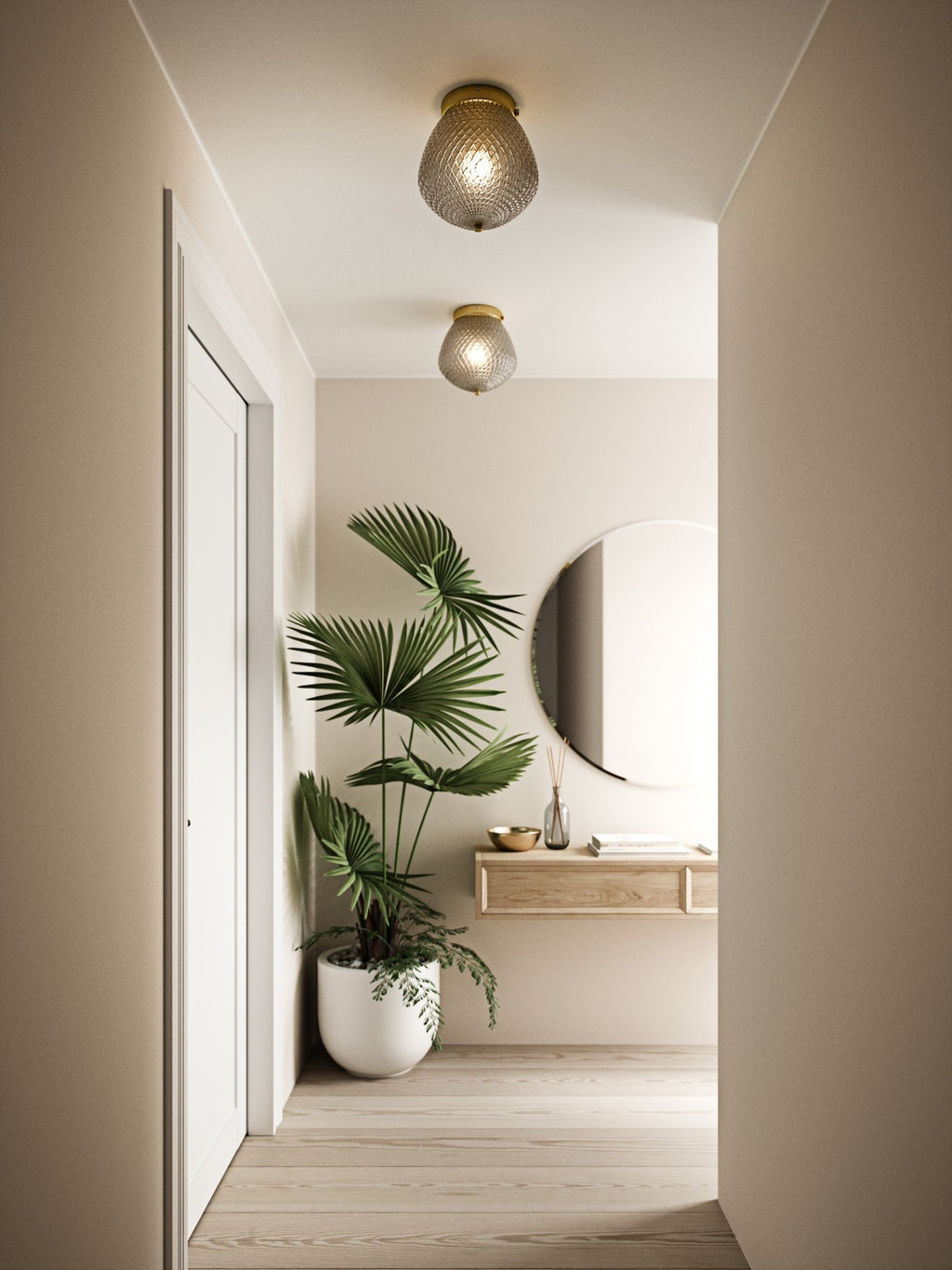 Plafonnier ORBIFORM verre et métal laiton IP20 E27 - Nordlux, Intérieur