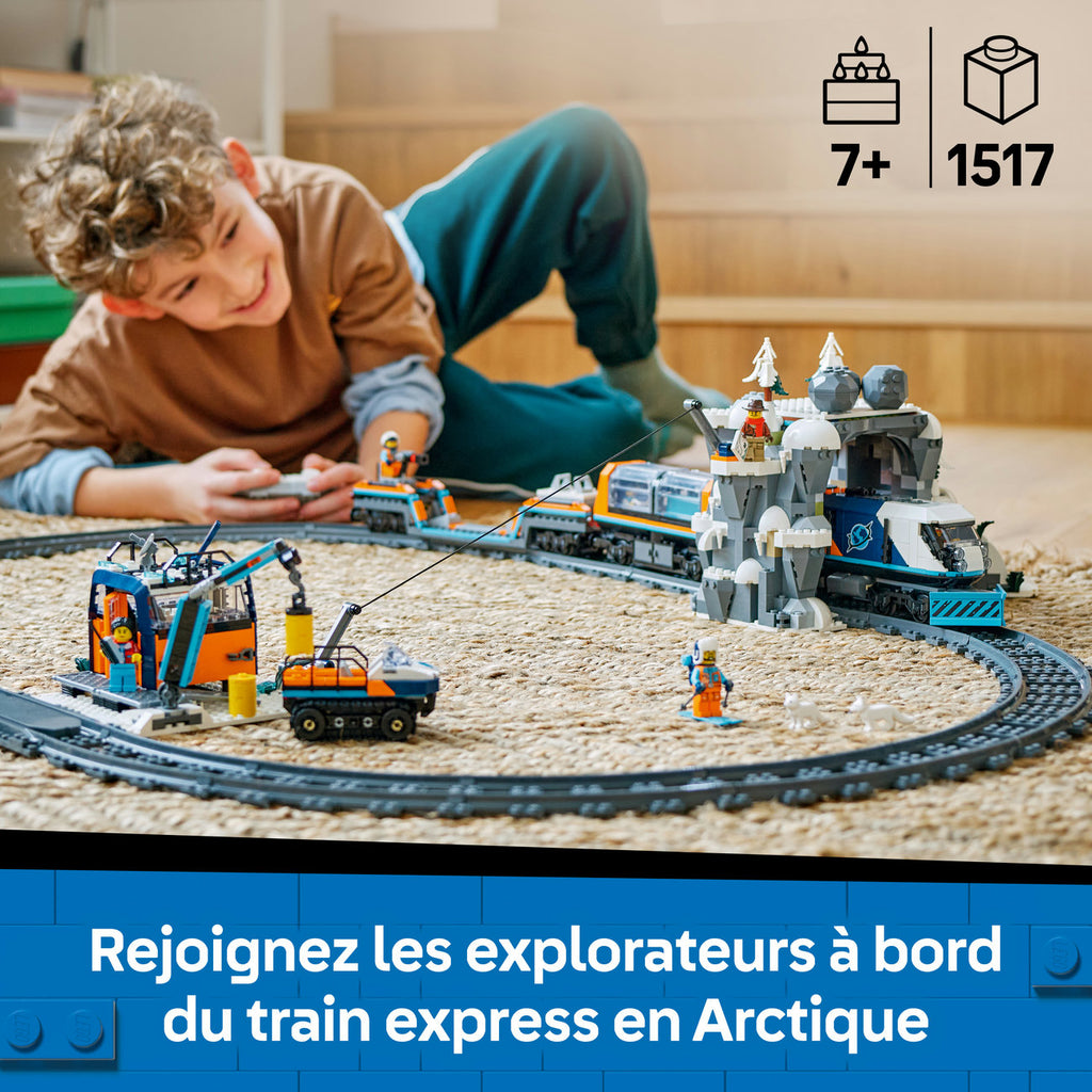 LEGO City 60470 Le train express des explorateurs en Arctique