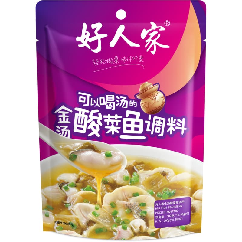 Hao Ren Jia Assaisonnement pour poisson au chou mariné 300 g