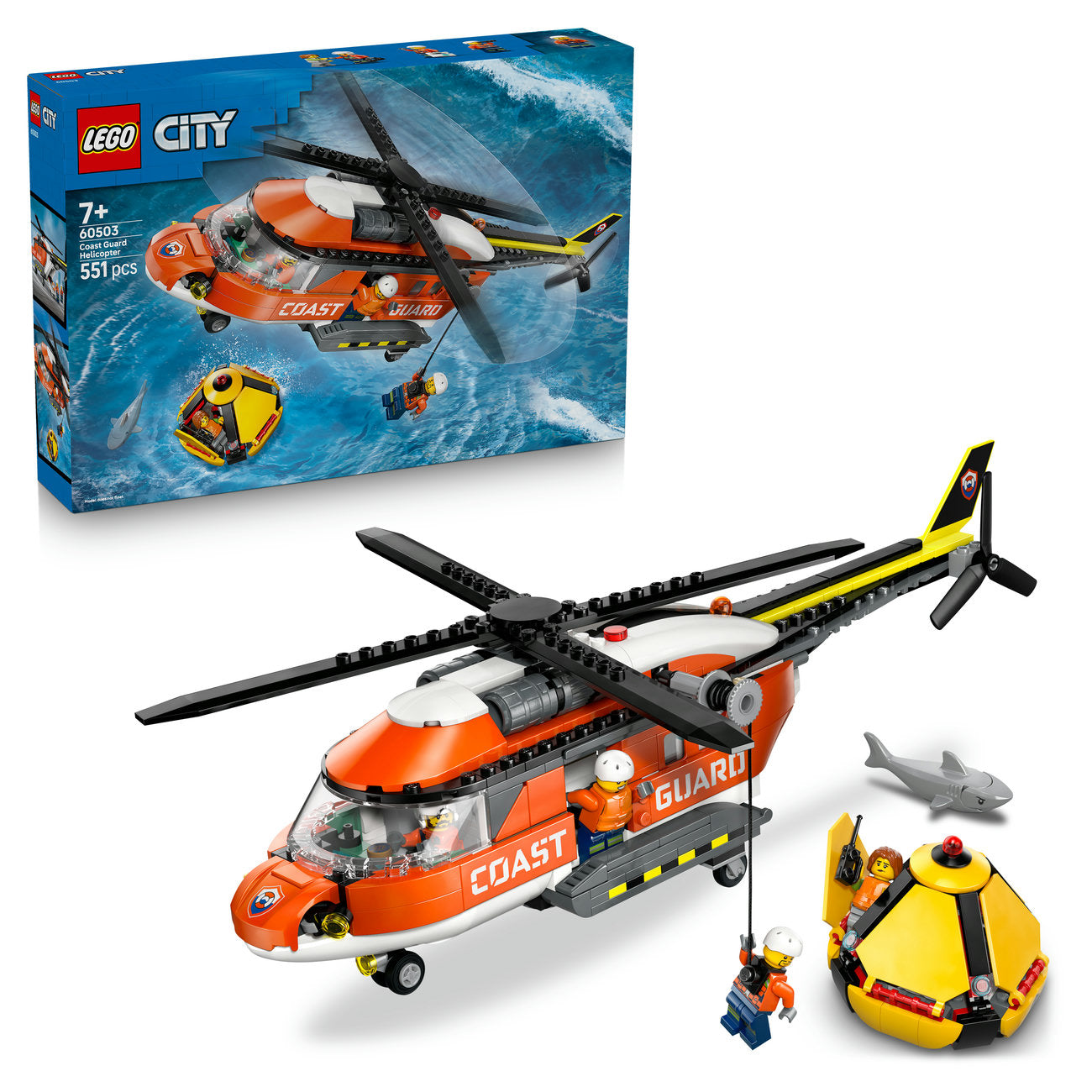 LEGO City 60503 L'hélicoptère des garde-côtes