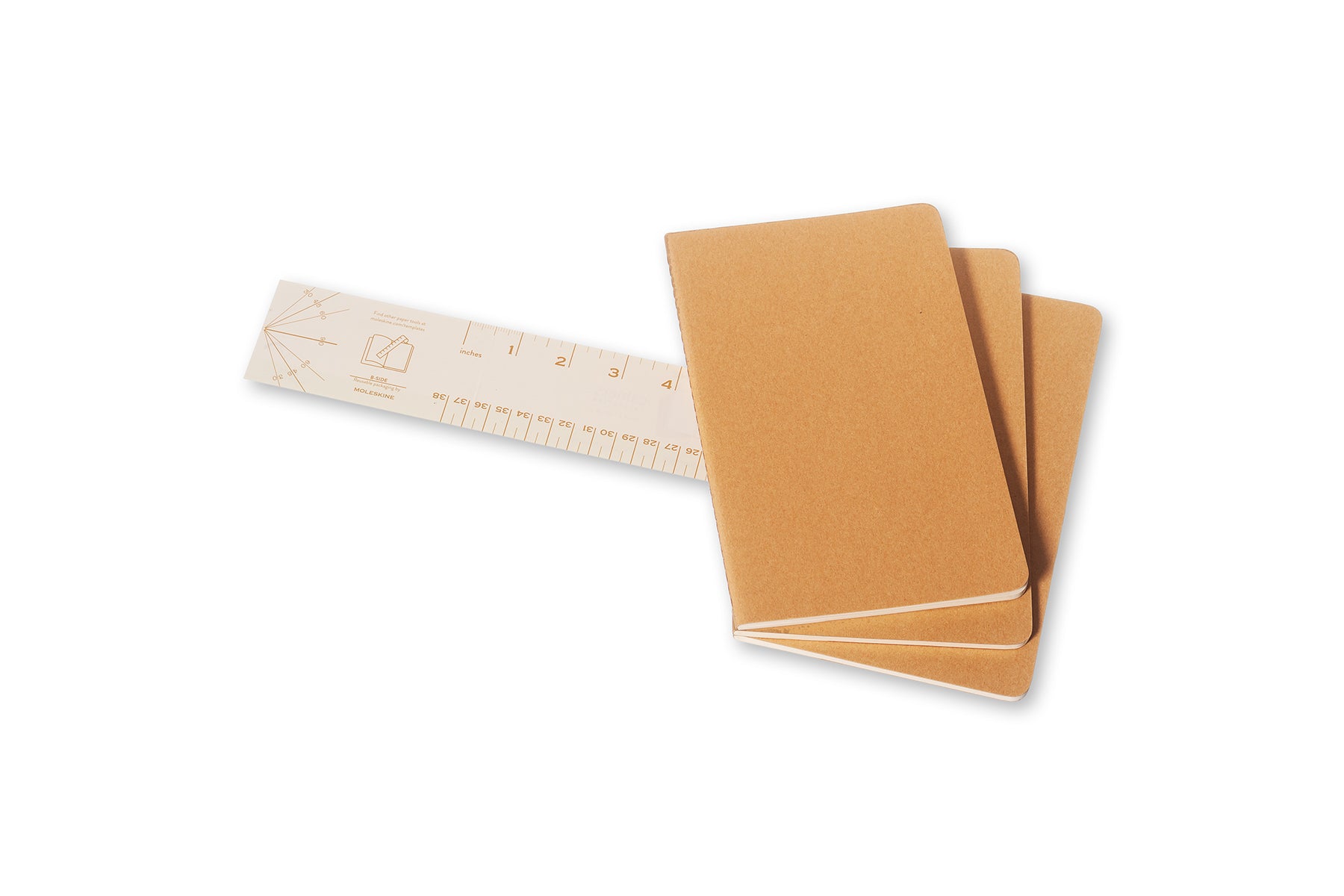 MOLESKINE lot de 3 cahiers grand format pages blanches