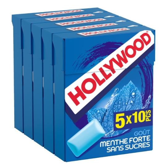 HOLLYWOOD chewing gum menthe forte sans sucre x5