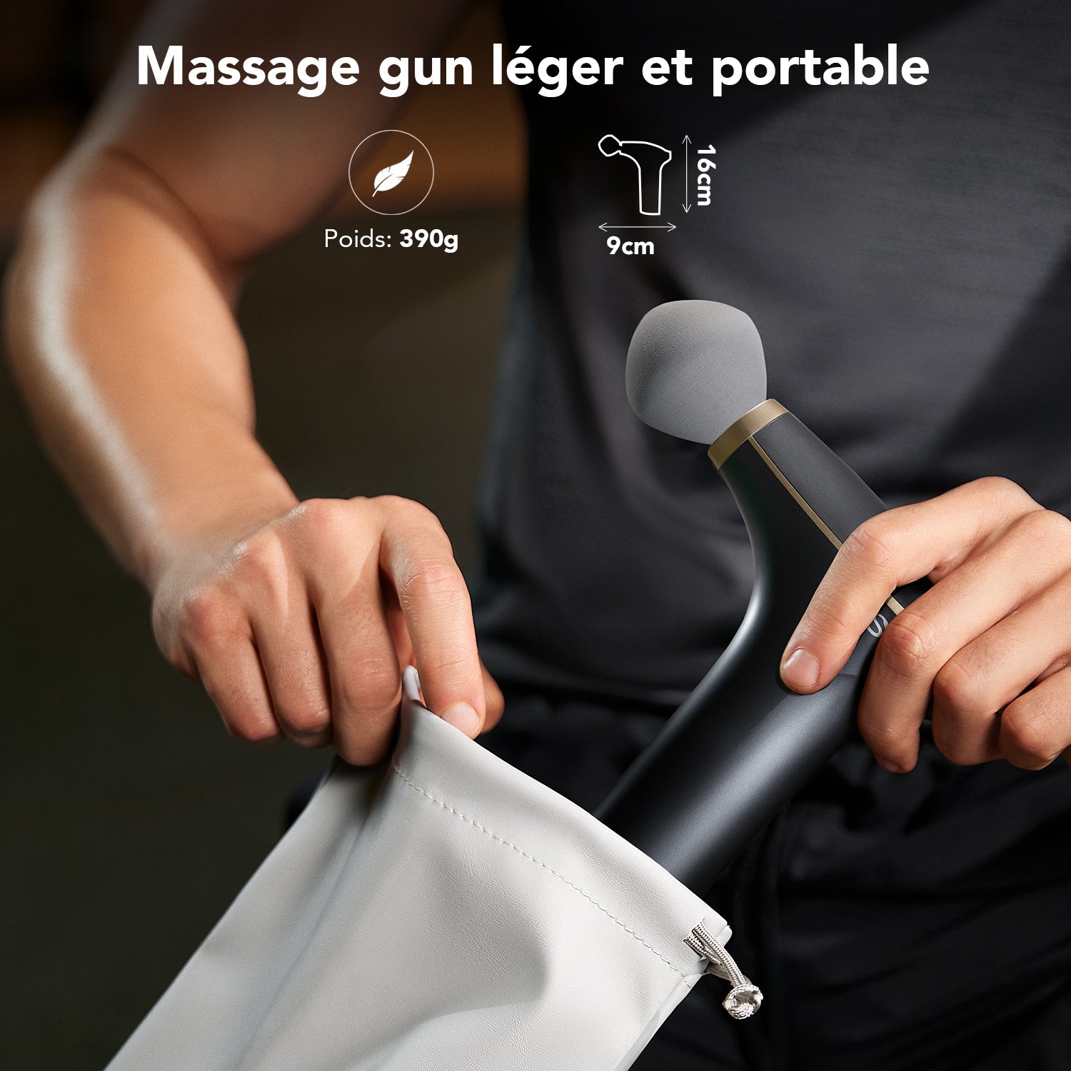 SKG FS700 Pistolet de massage Soulagement des douleurs musculaires Le choix des professionnels pour les athlètes Plus puissant Léger et silencieux Cadeau pour l'être aimé