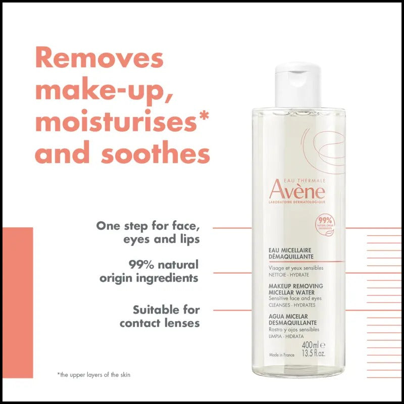 Avène Eau micellaire (Nettoyant 3-en-1 – Démaquillant et nettoyant visage) 400 ml