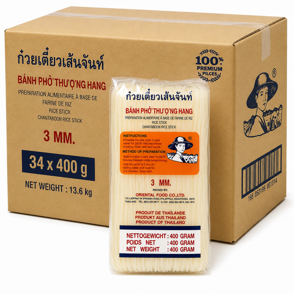 Farmer Brand Nouilles de riz 3 mm - 34 x 400 g