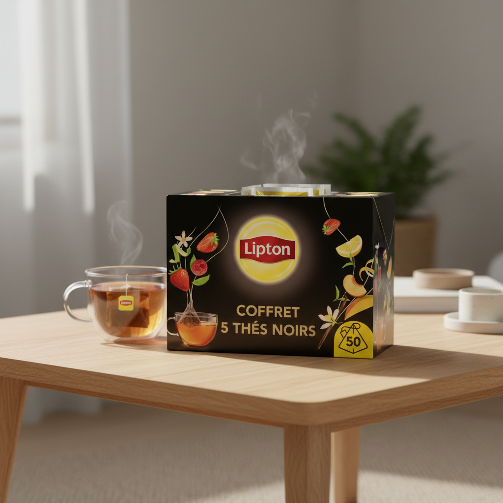 Lipton Coffret de thés parfumés, 50 sachets, 82 g