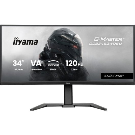 iiyama GCB3482WQSU-B1 Moniteur d'ordinateur 86,4 cm (34 po) 1440 x 3440 pixels QHD ultra-large LED - Noir