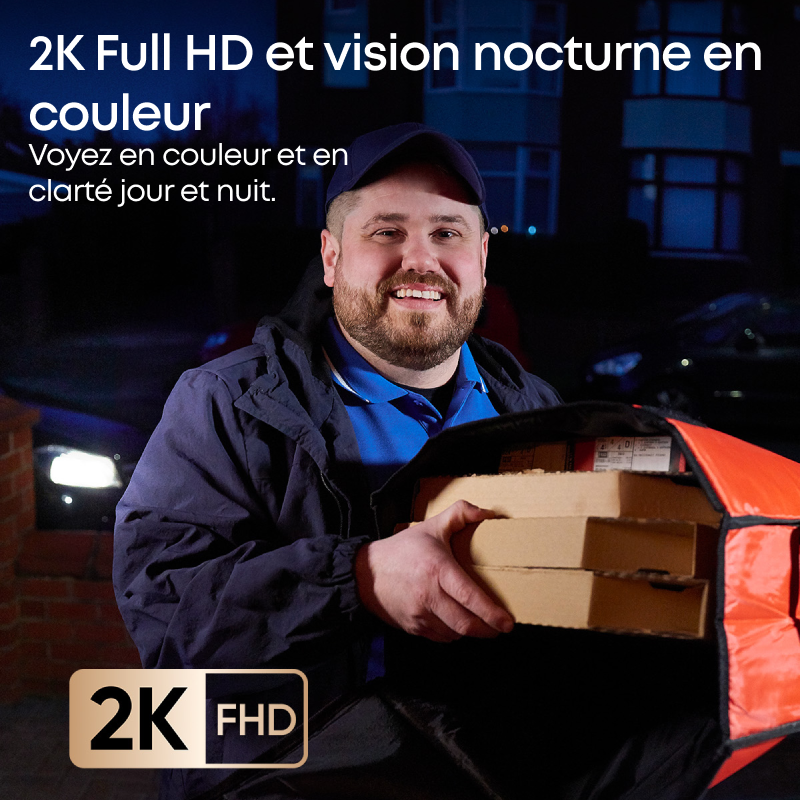 EUFY Security Video Doorbell E340 Caméra à double objectif avec protection des colis, vision 2K Full HD et vision nocturne en couleur, sans fil avec stockage local extensible jusqu'à 128 Go