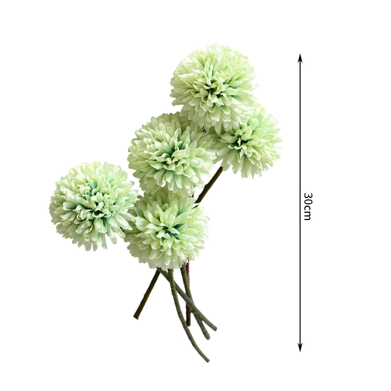 Wei's moment 6 pièces Fleurs artificielles Hydrangée artificielle Décoration pour vase de mariage Vert