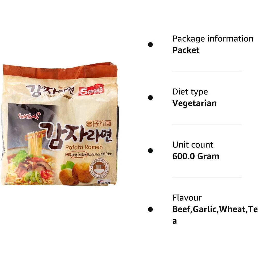 Samyang Nouilles instantanées saveur pomme de terre - 5 x 120 g