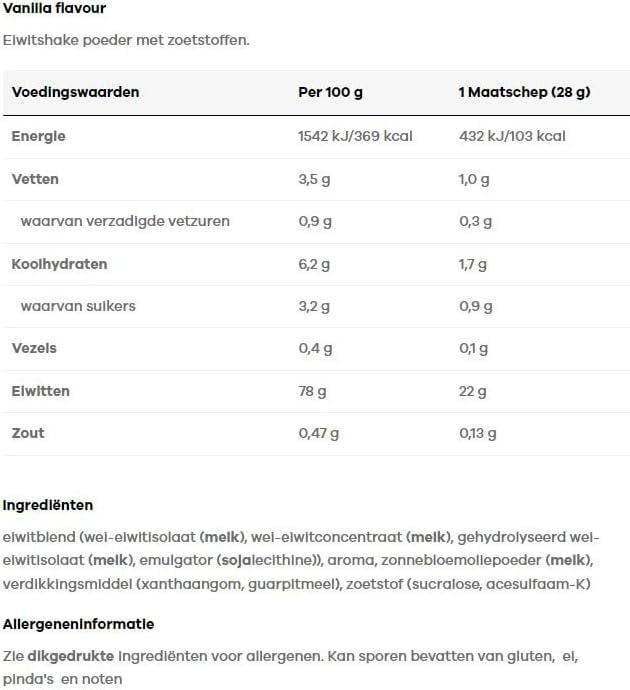 BODY&FIT - Whey Perfection Milkshake Banane - 4,53 kg (162 portions)