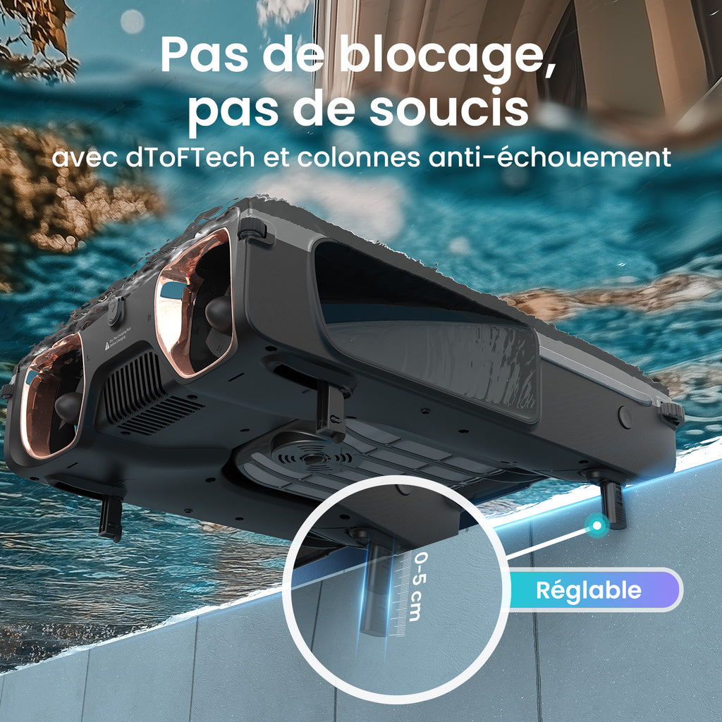 Aiper EcoSurfer S2 – Robot écumeur de piscine solaire sans fil | Nettoyage de surface 24 h/24, 7 j/7 avec autonomie 35 h, Contrôle via application Wi-Fi/Bluetooth