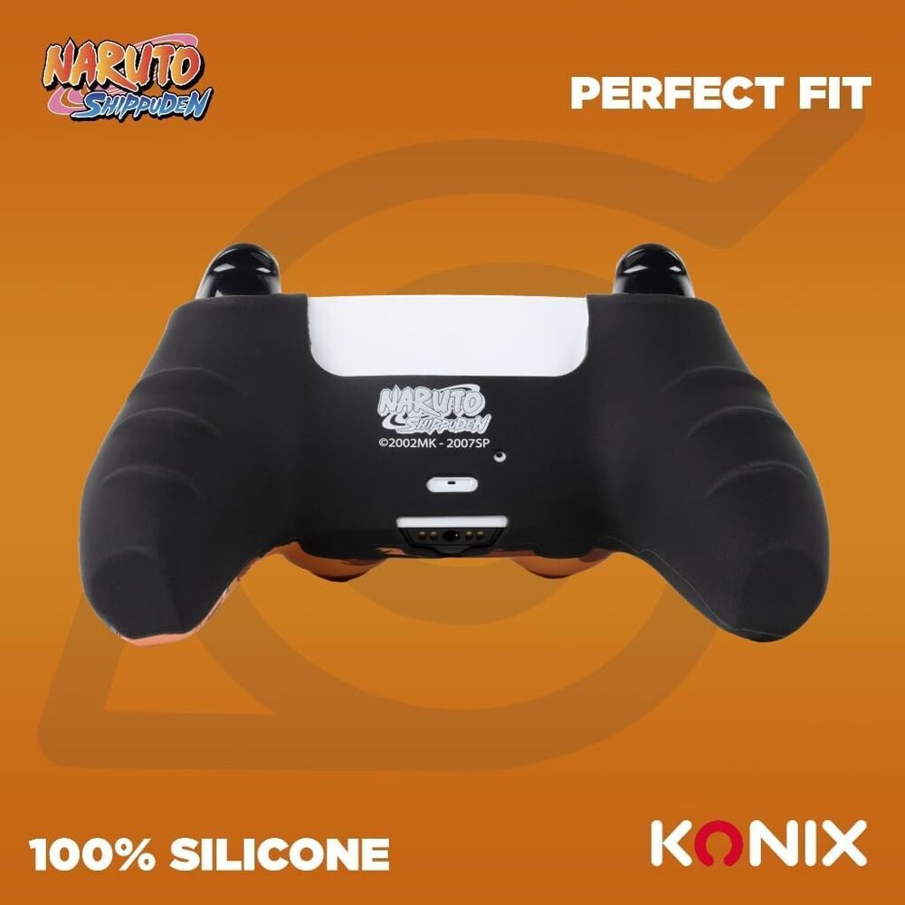 KONIX Naruto Shippuden Coque de protection pour manette DualSense PS5 - Silicone - Croix directionnelle - Motif Kurama/Kyûbi et Naruto - Noir