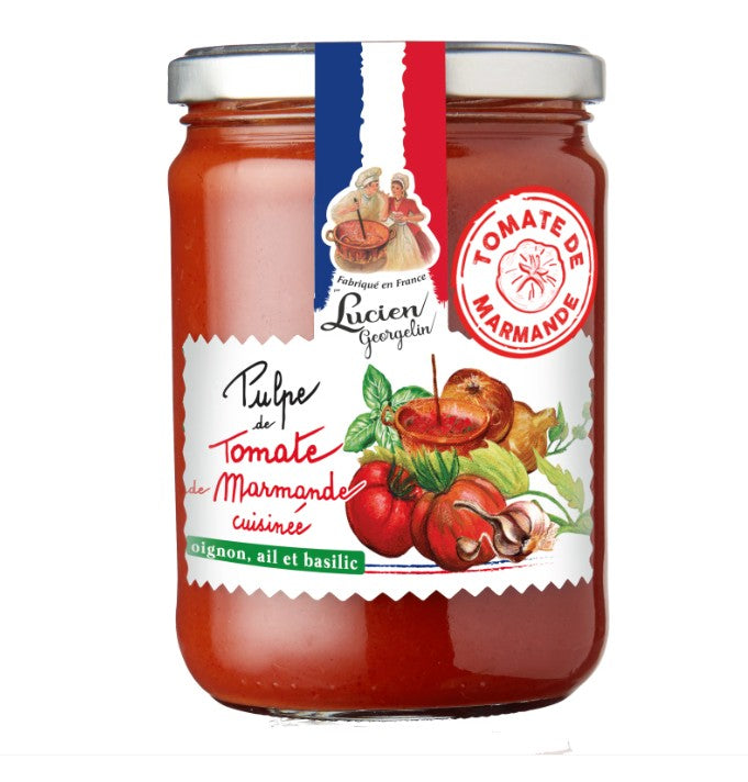 LUCIEN GEORGELIN pulpe de tomate de marmande, oignons, ail et basilic 500g