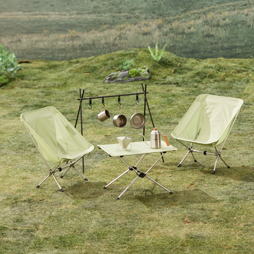 Mobi Garden, Chaise lune ultra-légère, Chaise de camping pliante en alliage d’aluminium, Chaise d’extérieur ultralégère et portable, Vert, Montage rapide