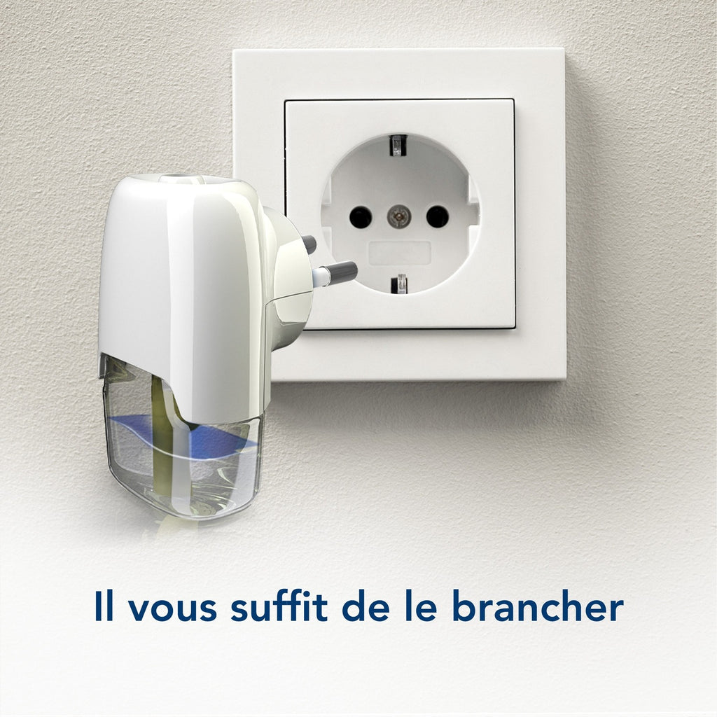 Raid Diffuseur électrique répulsif anti-moustiques avec recharge liquide, Protection jusqu'à 45 nuits, Sans parfum, 32 ml