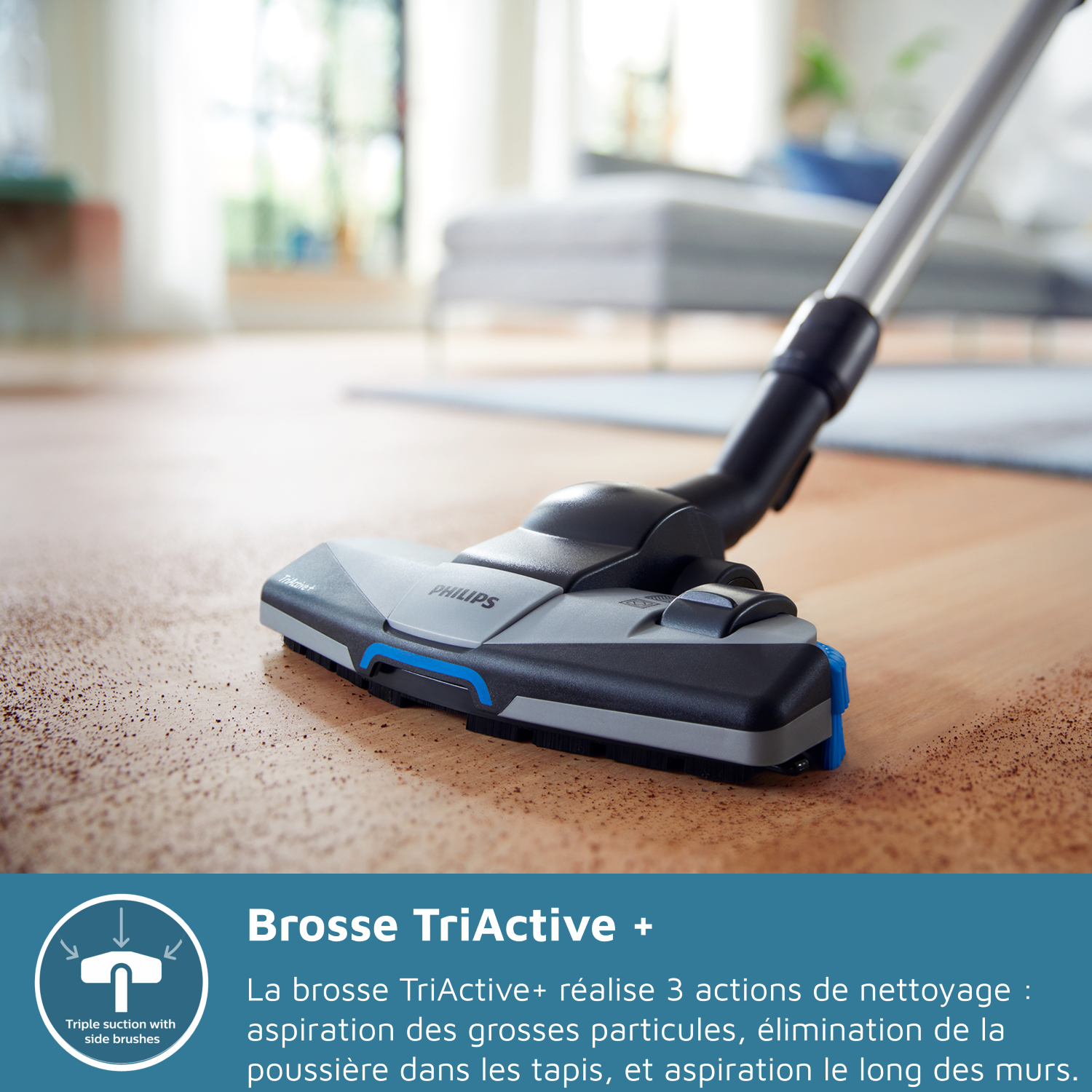 Philips Aspirateur sans sac FC9556/09 Série 5000 LED Bleu 900 W