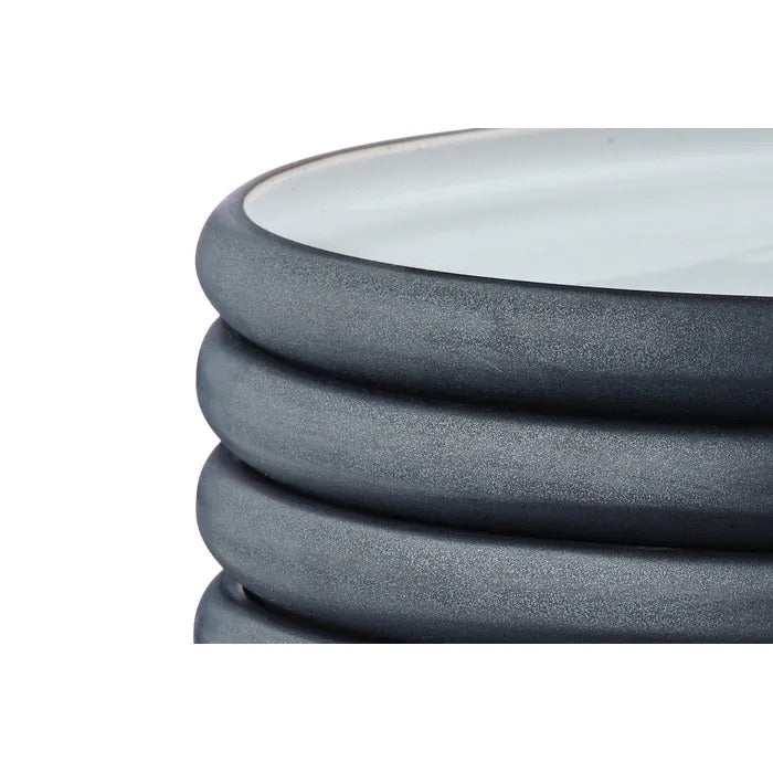 BJÖRN GOURMET Lot de 4 assiettes avec diamètre de 21,5 cm - Noir onyx