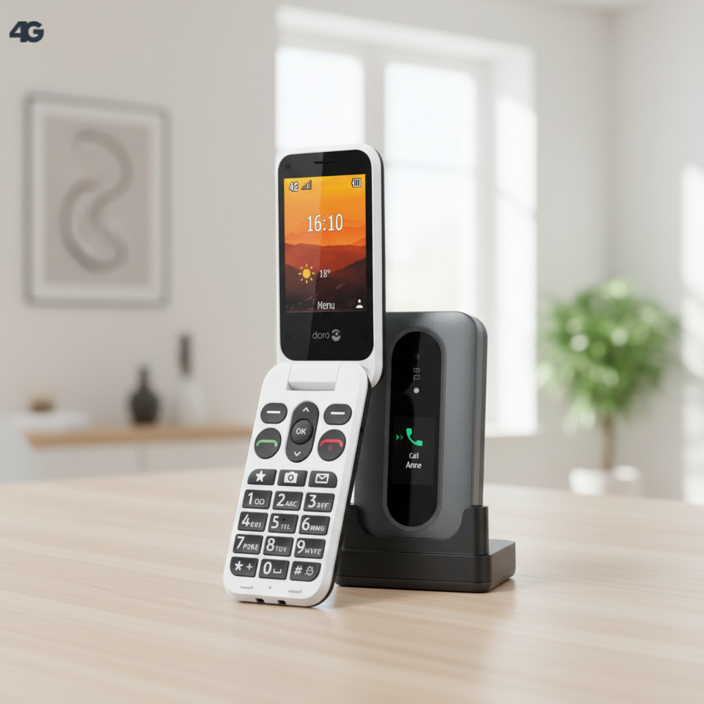 Doro Leva L30 Téléphone à clapet 4G pour seniors