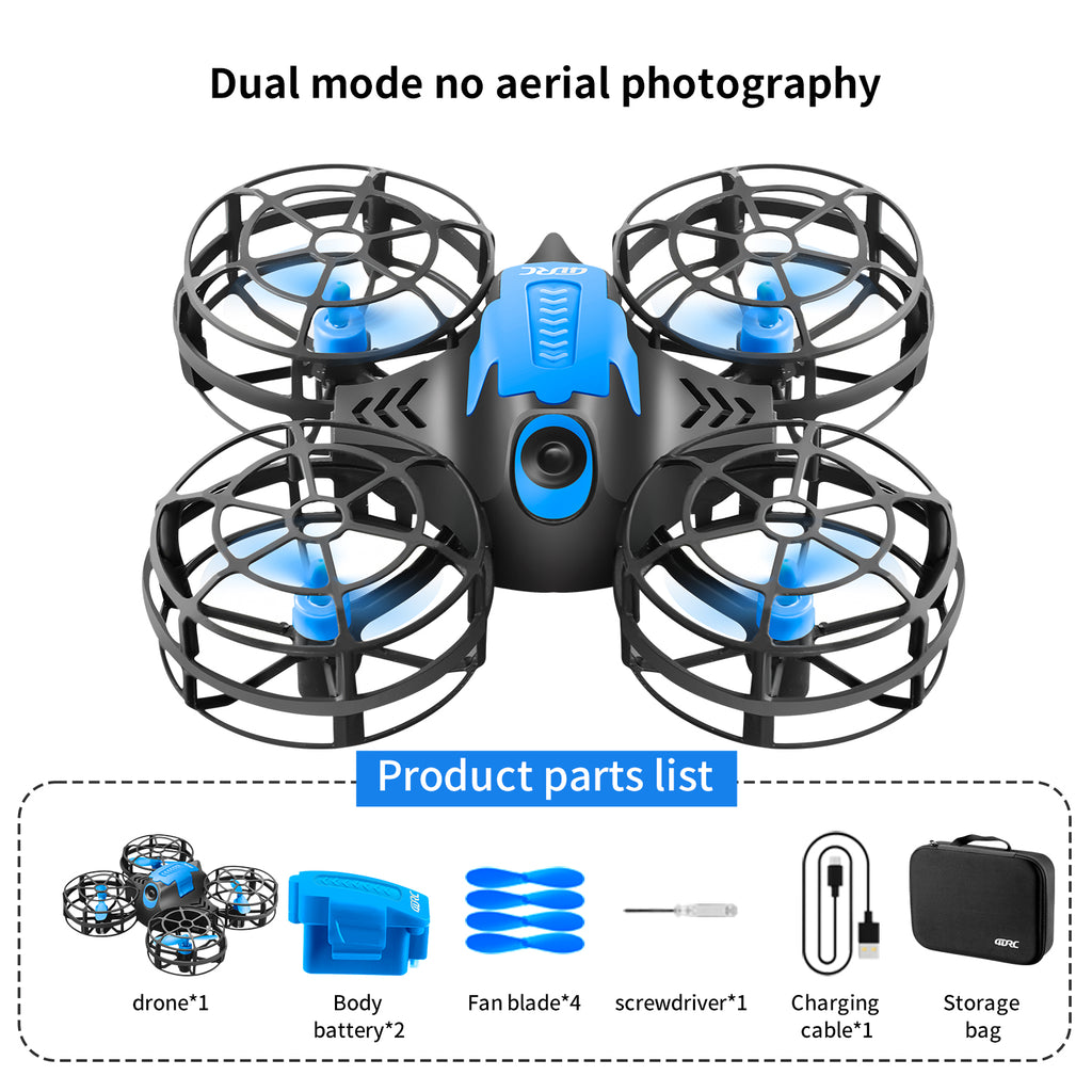 4DRC V18 Mini Drone pour enfants débutants, Quadricoptère RC avec 2 batteries, Longue autonomie, Contrôle automatique de l'altitude, Figures de tonneau 3D, Mode sans tête