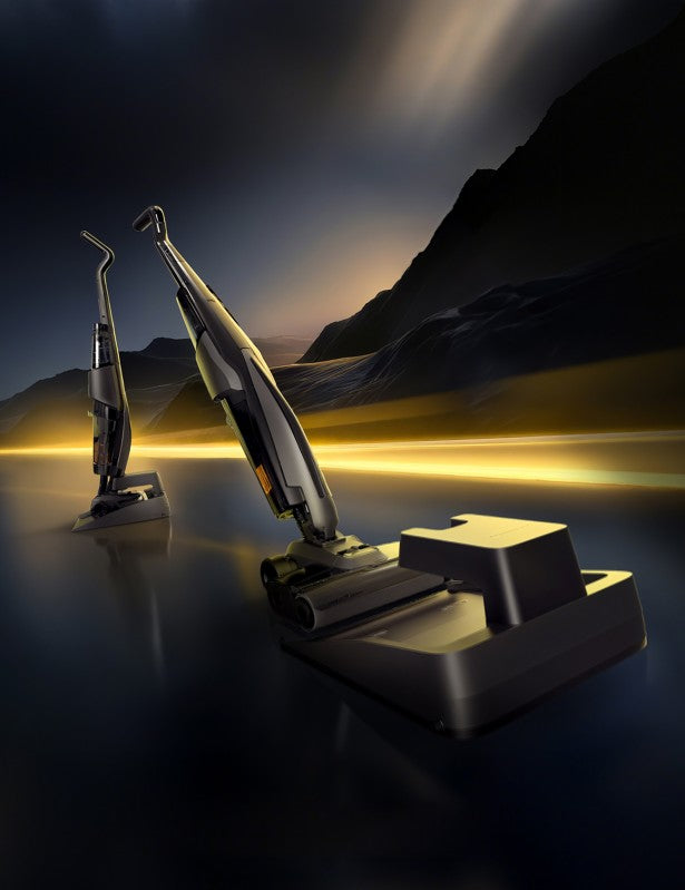 Deerma VX100 Ultra S Aspirateur laveur, lavage de la brosse à 70 °C + séchage à 100 °C, puissance d'aspiration de 22 kPa, nettoyage en position horizontale à plat à 180°