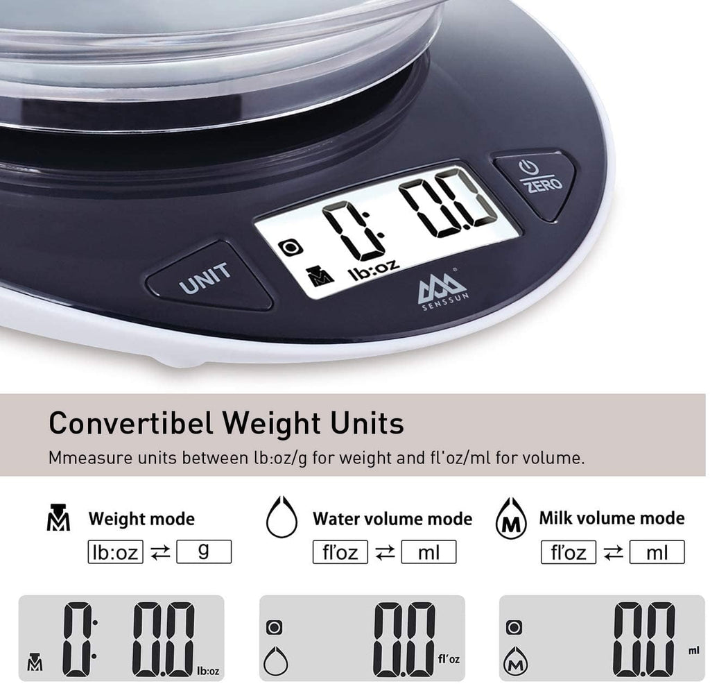 CAMRY Balance de cuisine numérique avec bol amovible - 5 kg