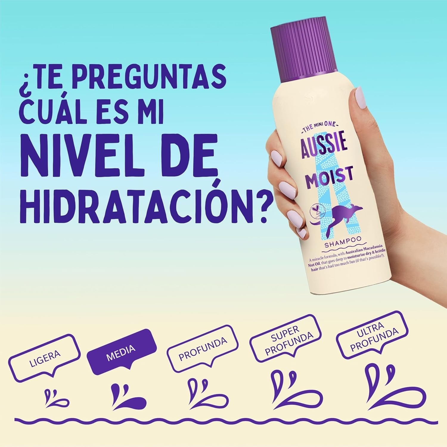 Aussie Shampooing Miracle Moist pour cheveux secs et abîmés - 1000 ml