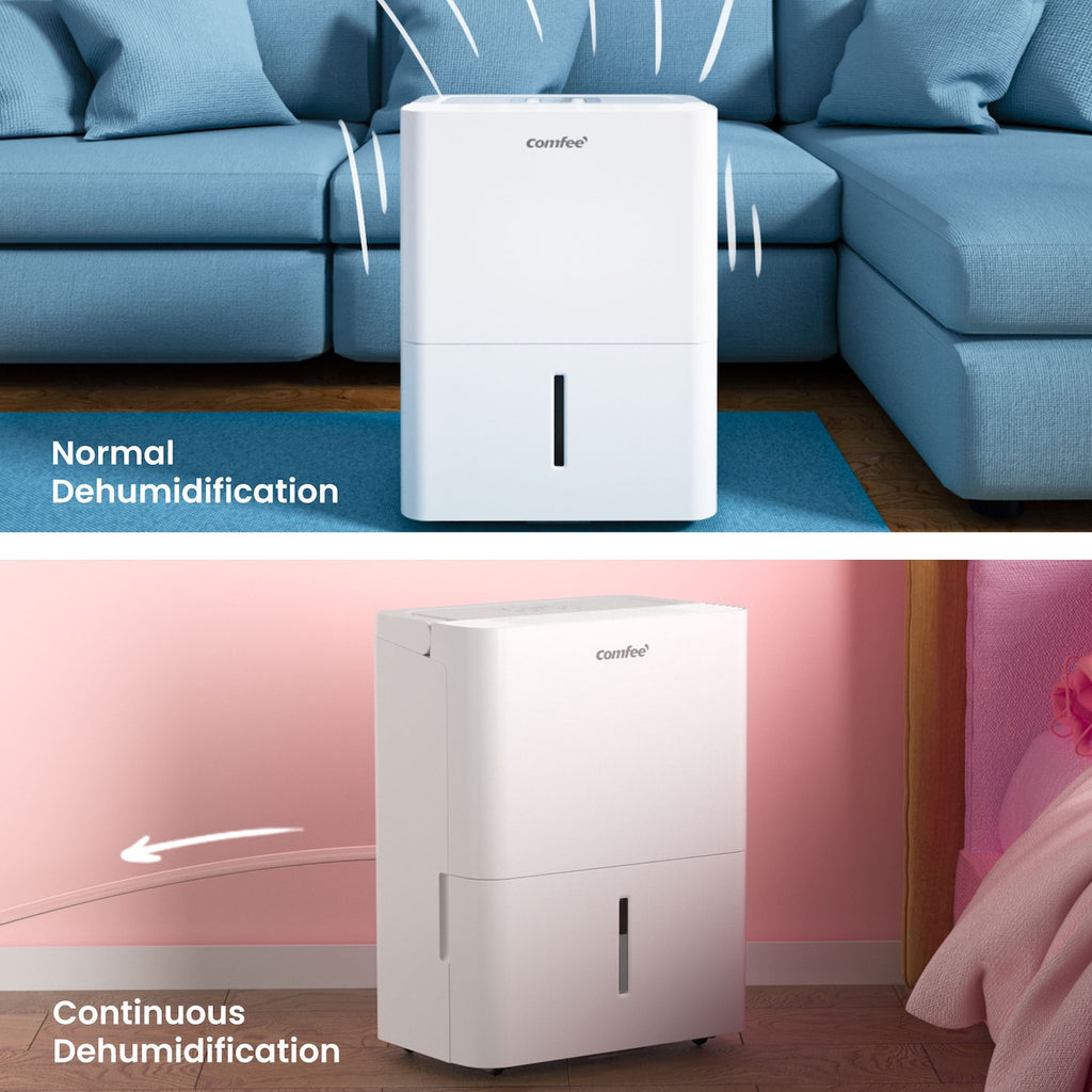 Comfee' Déshumidificateur MDDN-10DEN7 - 10 L/24 h - 40 m³ - Écran LED - Déshumidification automatique - R290