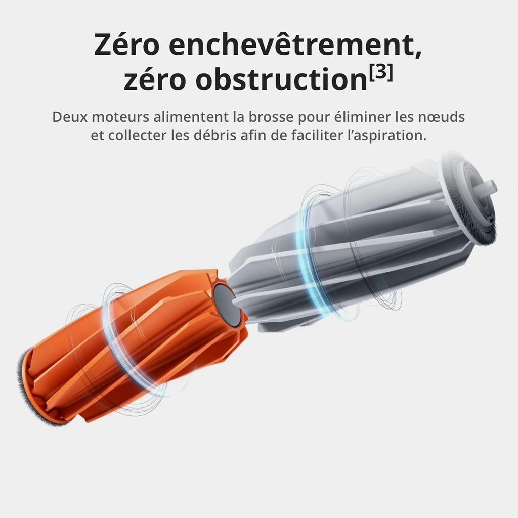 DJI ROMO S Aspirateur Robot Laveur avec Aspiration de 25 000 Pa, Détection de Niveau Drone, Deux Bras Robotiques, Fonctionnement sans Entretien de 200 Jours
