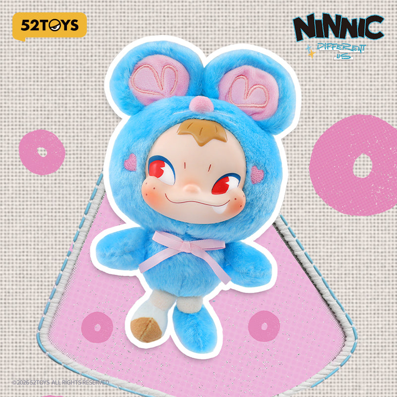 52TOYS NINNIC Série We Are Different Boîte Mystère Pendentif en Peluche Poupée de Collection Tendance Décoration de Bureau Cadeau d'Anniversaire Une Figurine Aléatoire par Commande