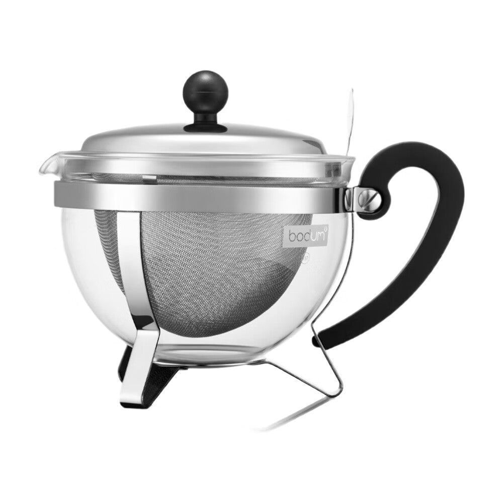 Bodum Chambord Théière avec filtre et couvercle en acier inoxydable - 1 L