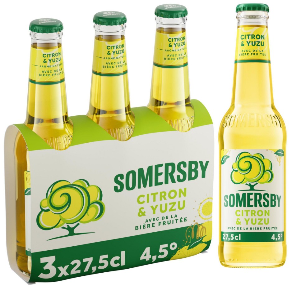 SOMERSBY Citron Yuzu Bière blonde aromatisée 4,5° 3x27,5Cl