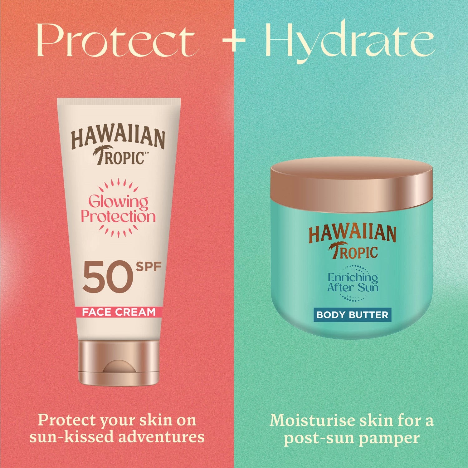 HAWAIIAN TROPIC Glowing Protection Crème solaire visage SPF 50 - 50 ml