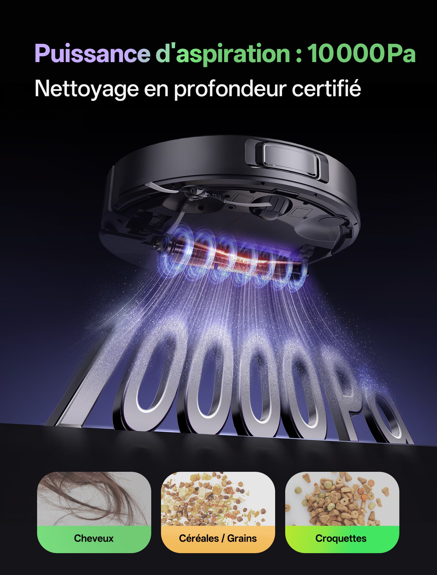 Robot aspirateur et laveur Vactidy W15 avec station de vidage automatique innovante sans sac, respectueux de l'environnement, économique en consommables, navigation LiDAR