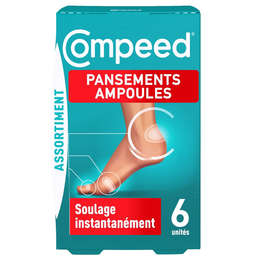 COMPEED Pansements Ampoules Hydrocolloïdes Assortiment - 6 Pièces