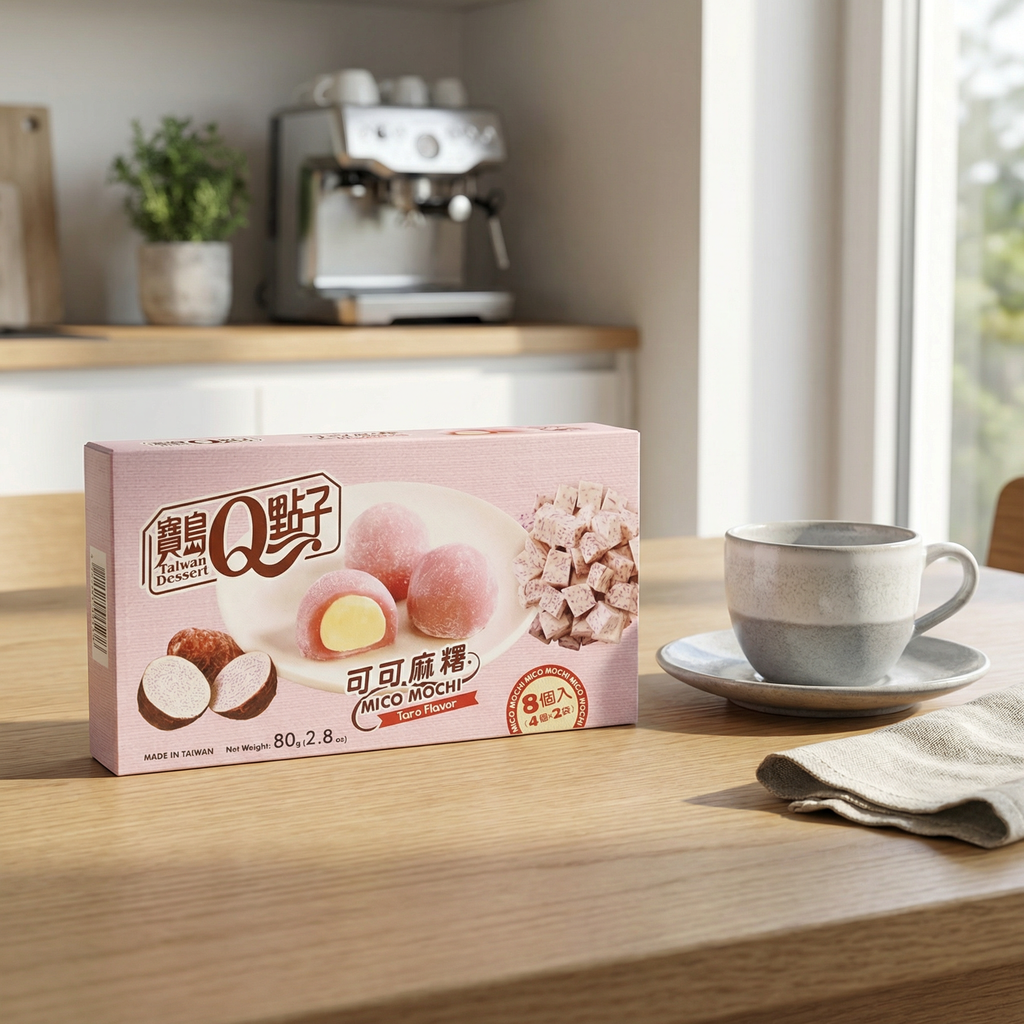 Q-BRAND Mochi au cacao et au taro - 80 g
