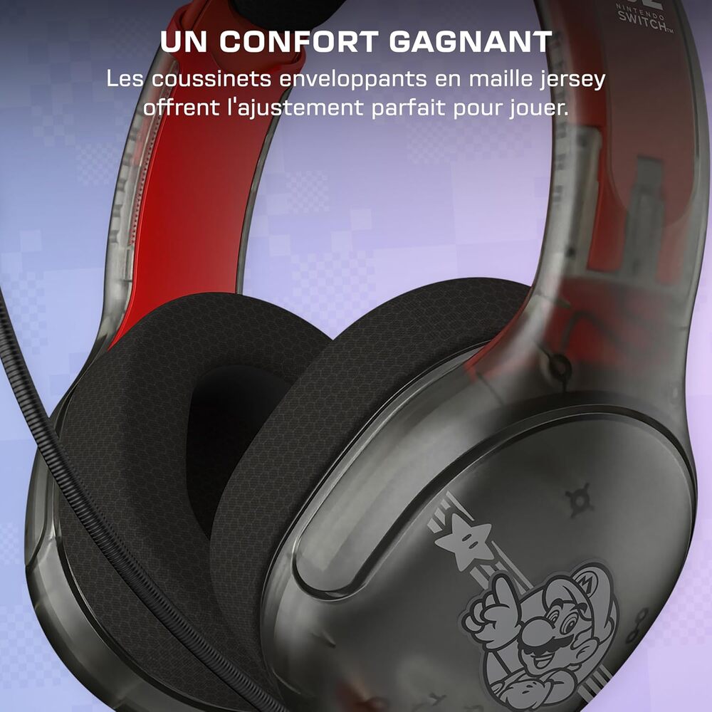 Turtle Beach Airlite Fit Gaming Headset Filaire - Nintendo Switch 2 - Motif Mario Star