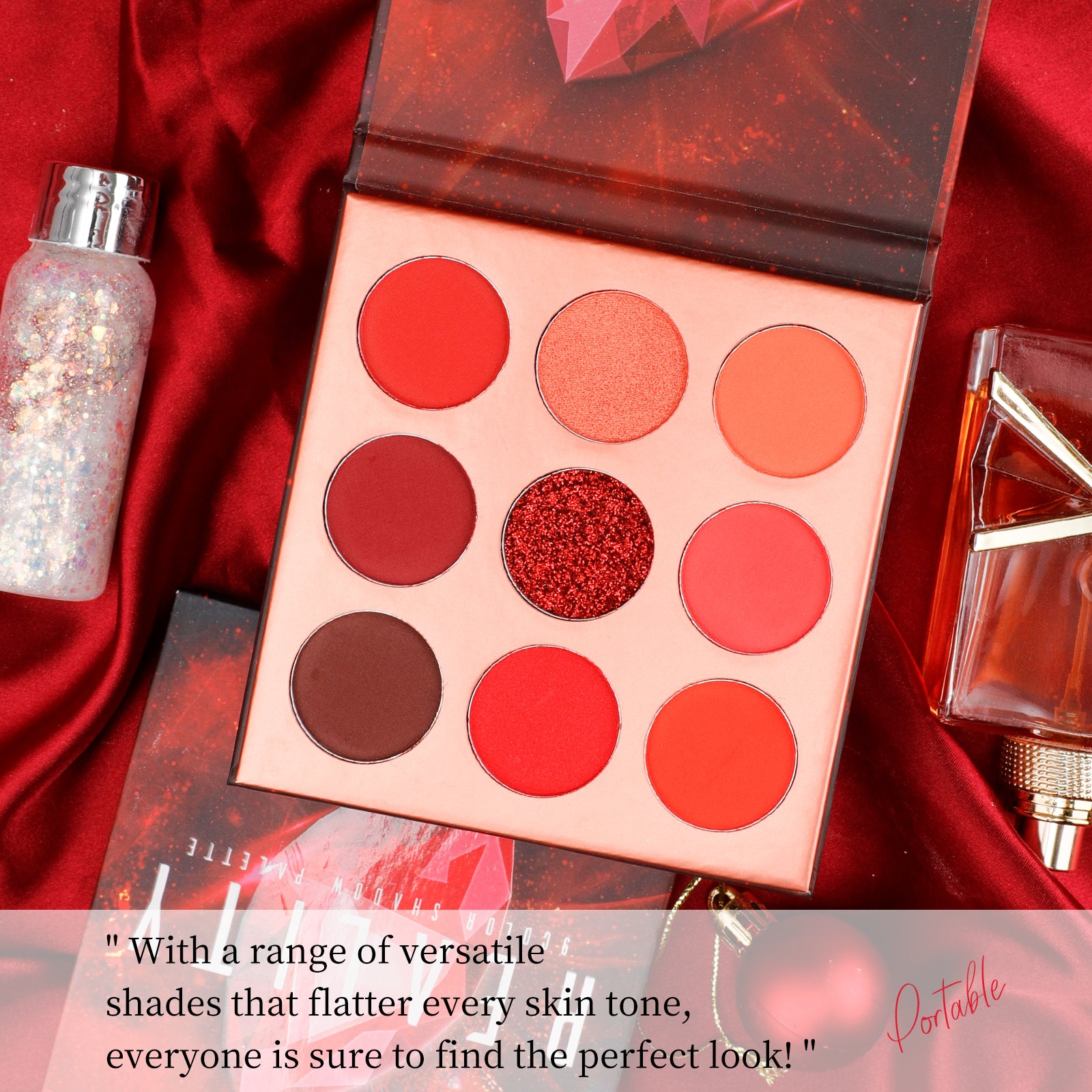 docolor Gem Palette de 9 fards à paupières - Rouge