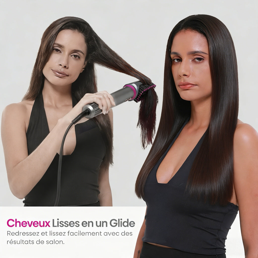 Okaydeer Air Styler avec Effet Coanda, Sèche-Cheveux Haute Vitesse 7 en 1 & Boucleur Automatique, Brosse à Air Chaud Ionique pour Séchage Rapide et Coiffage
