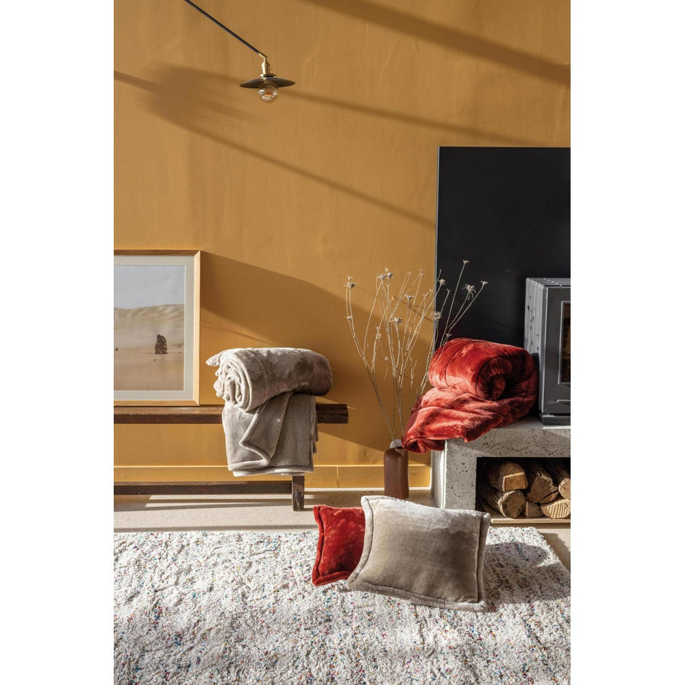 VIVARAISE Plaid Betender géranium - 130 x 180 cm