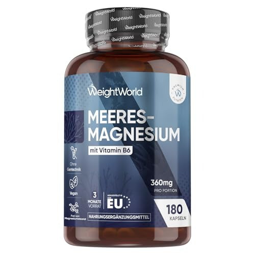 WeightWorld Magnésium marin + B6 360 mg 360 mg 180 gélules