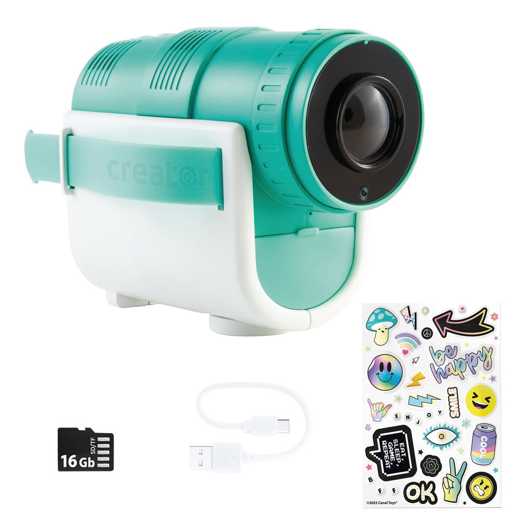 Canal Toys - Video Creator - Caméra Projecteur – Projection haute-qualité et fonction cast – avec carte micro-SD 16 Go - CLK 039