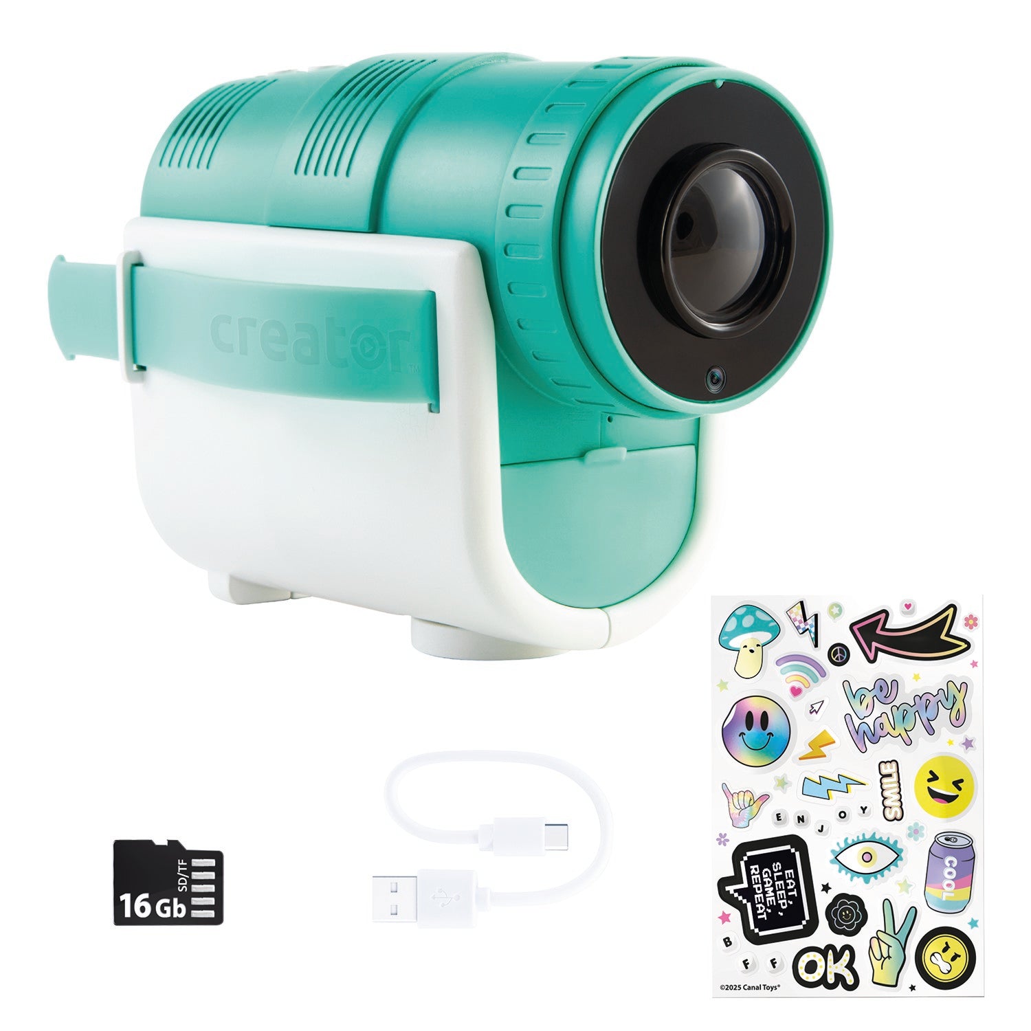 Canal Toys - Video Creator - Caméra Projecteur – Projection haute-qualité et fonction cast – avec carte micro-SD 16 Go - CLK 039