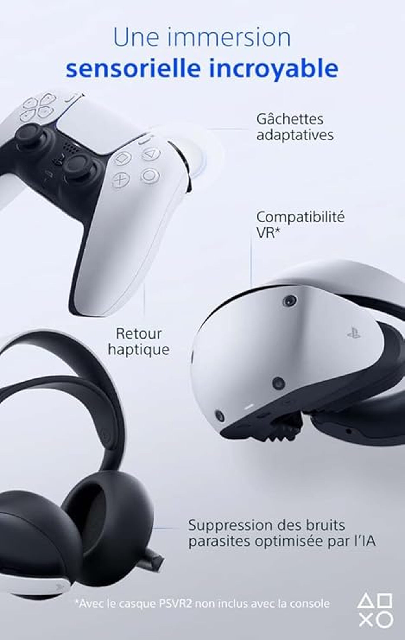Sony Console PlayStation 5 Slim Standard avec Manette PS5 sans fil Dualsense - Blanc - Version EU