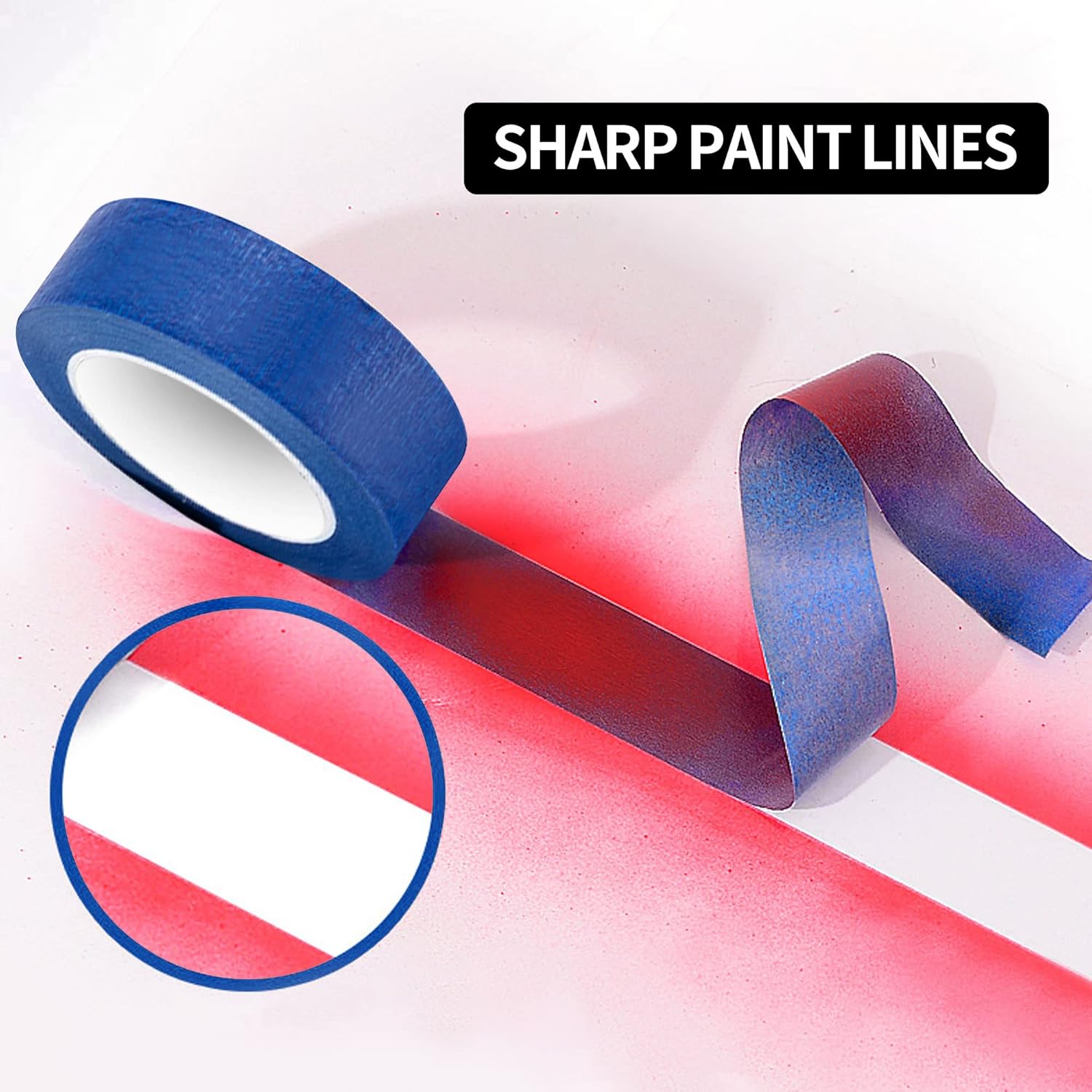 TAPEBEAR Lot de 6 rubans de masquage multi-surfaces bleu - 48 mm x 55 m